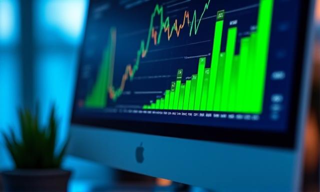 Business dashboard showing ROI growth and predictive graphs