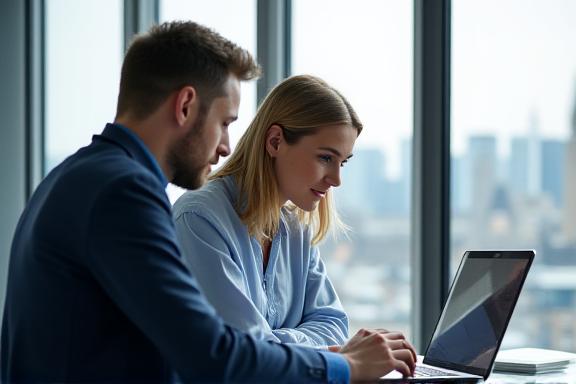 Professional data analysts working in a modern London office setting