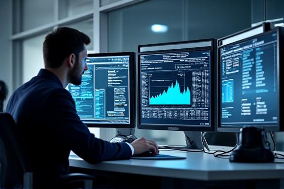 Real-time data monitoring station with multiple screens